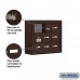 Salsbury Cell Phone Storage Locker - with Front Access Panel - 3 Door High Unit (5 Inch Deep Compartments) - 9 A Doors (8 usable) - Bronze - Surface Mounted - Master Keyed Locks